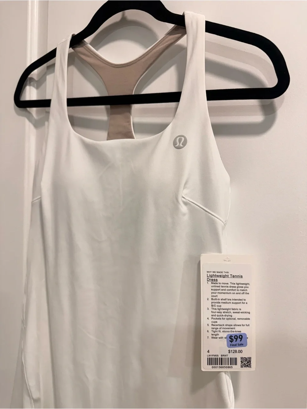 lululemon White Tennis Dress sz 4